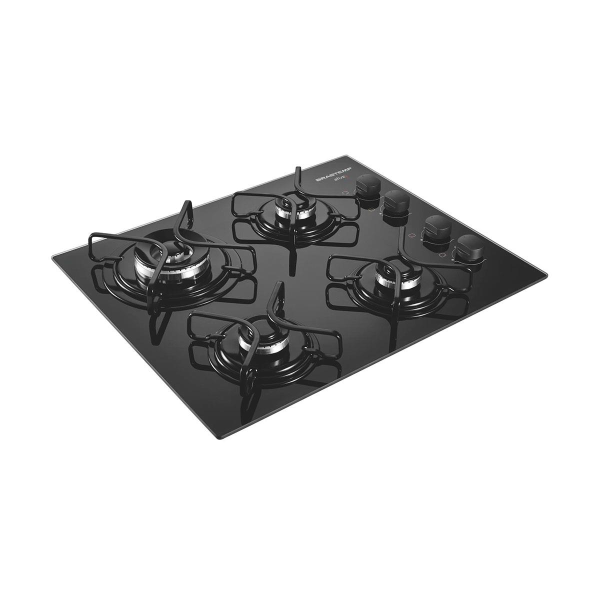 Cooktop A G S Brastemp Ative Bocas Vidro Temperado Bivolt Bdd Aeuna