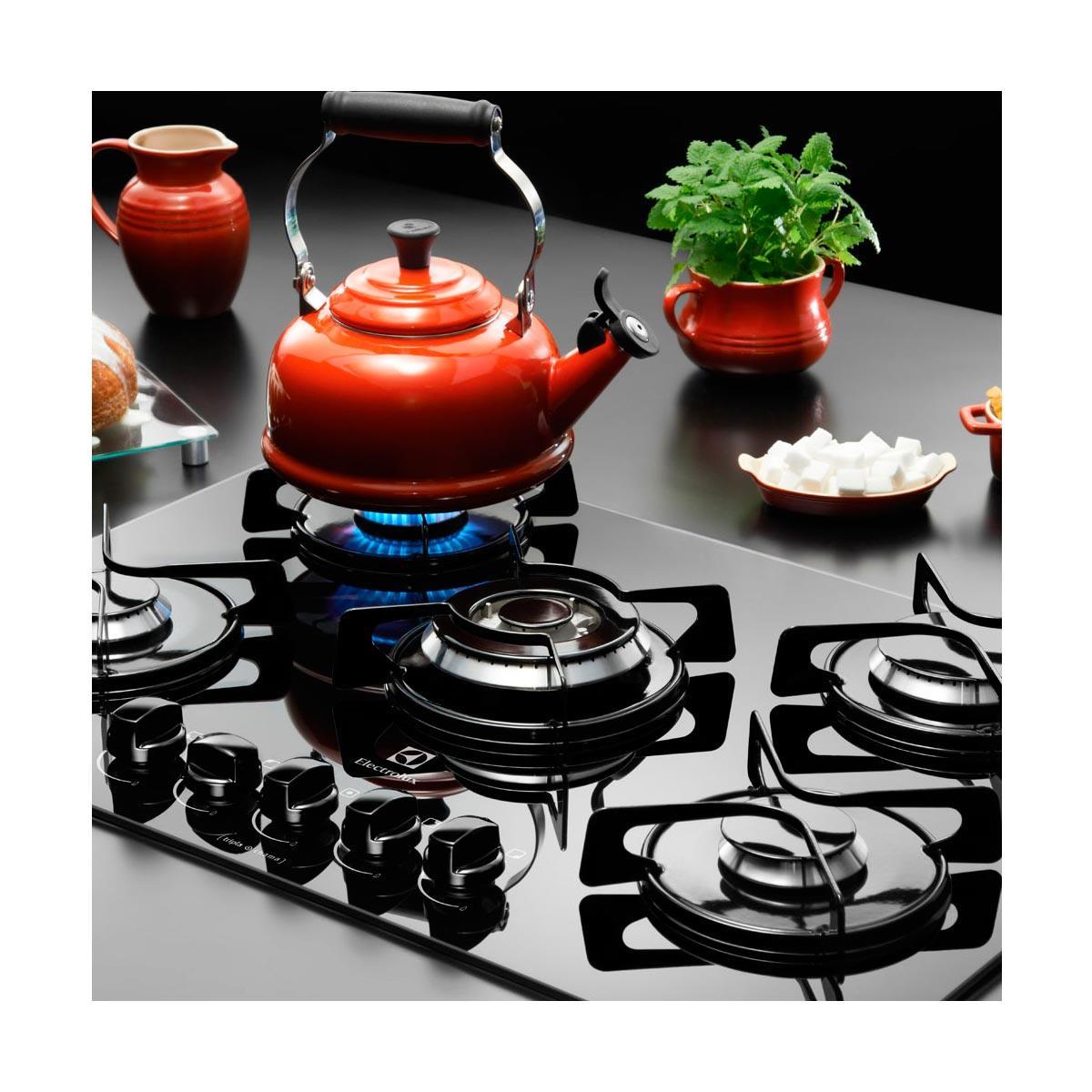 Cooktop a Gás Electrolux Preto com 5 bocas e 1 Queimador Tripla Chama