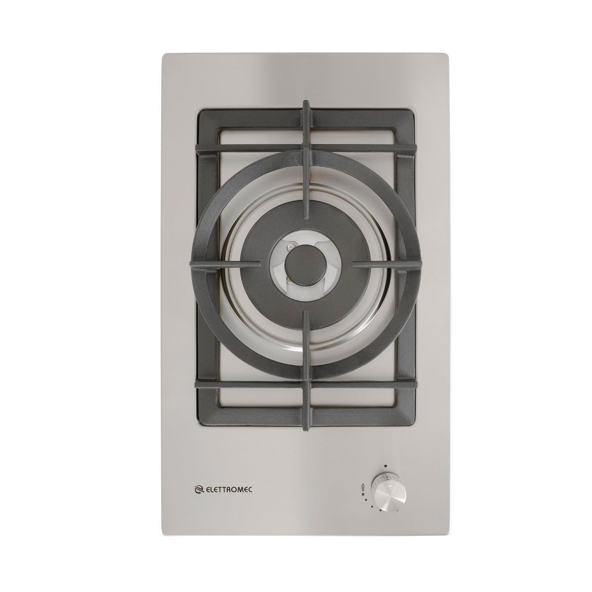 Cooktop a Gás Elettromec Inox com 1 boca Bivolt D301-Z1X
