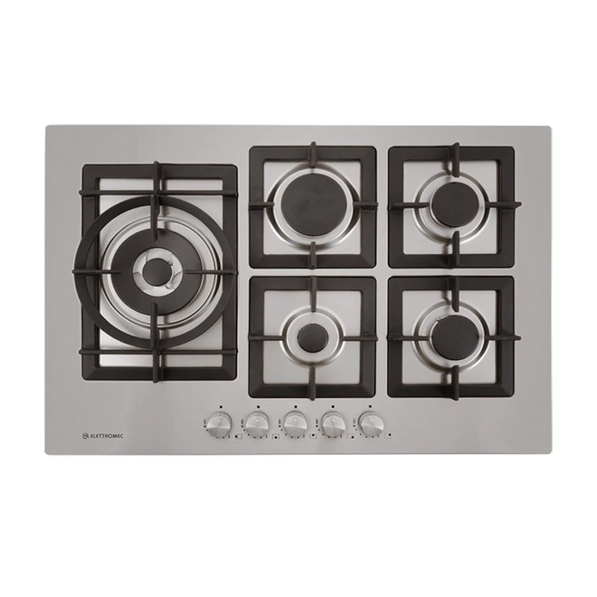 Elettromec Cooktop 75cm 5b Gas Quadratto Gusa Bivolt