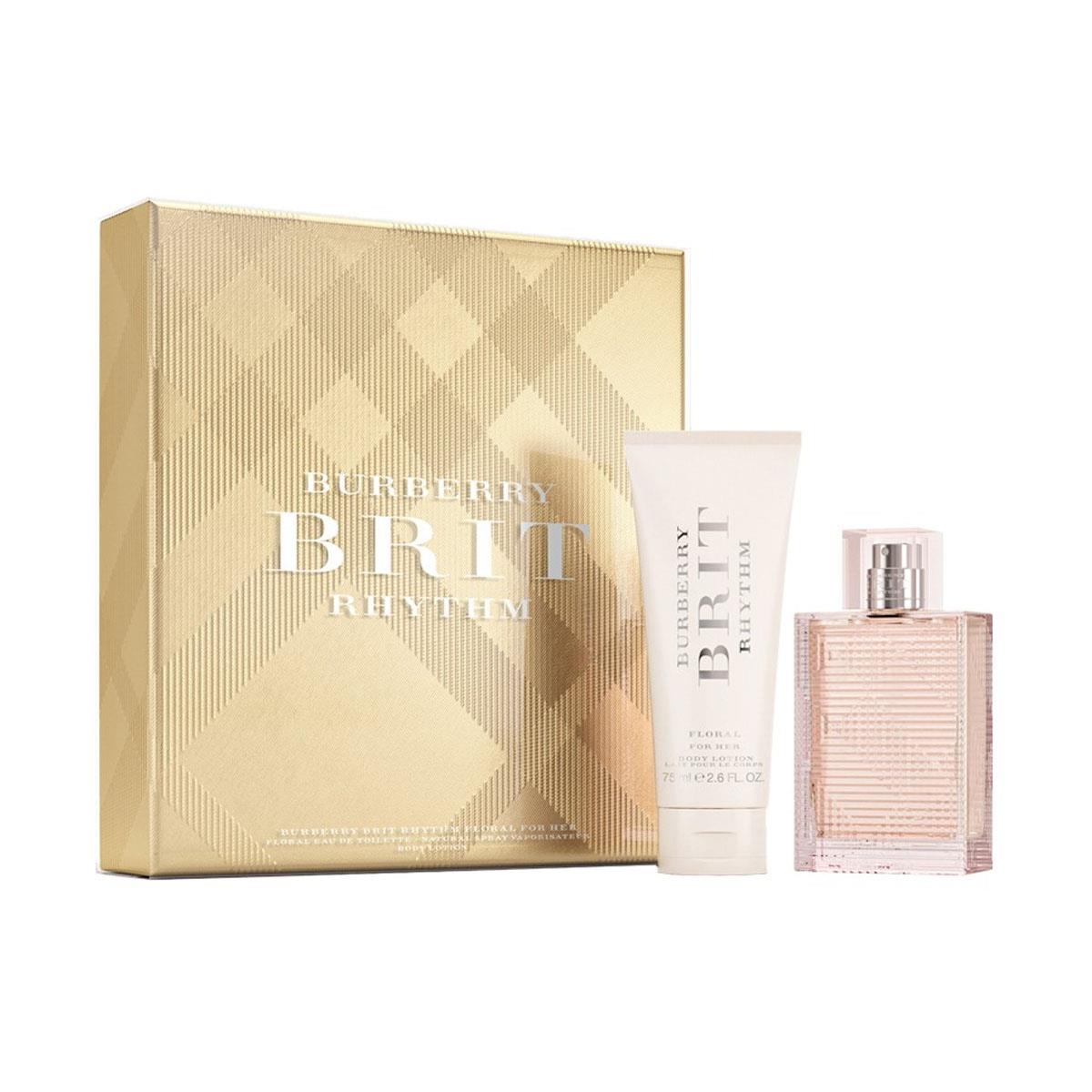 Coffret Burberry Brit Rhythm For Her Floral Feminino Eau de Toilette 50 ml + Body Lotion 75 ml