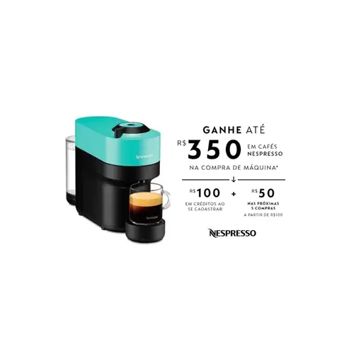 Nespresso Cafeteira Vertuo Pop Verde Acqua 220v