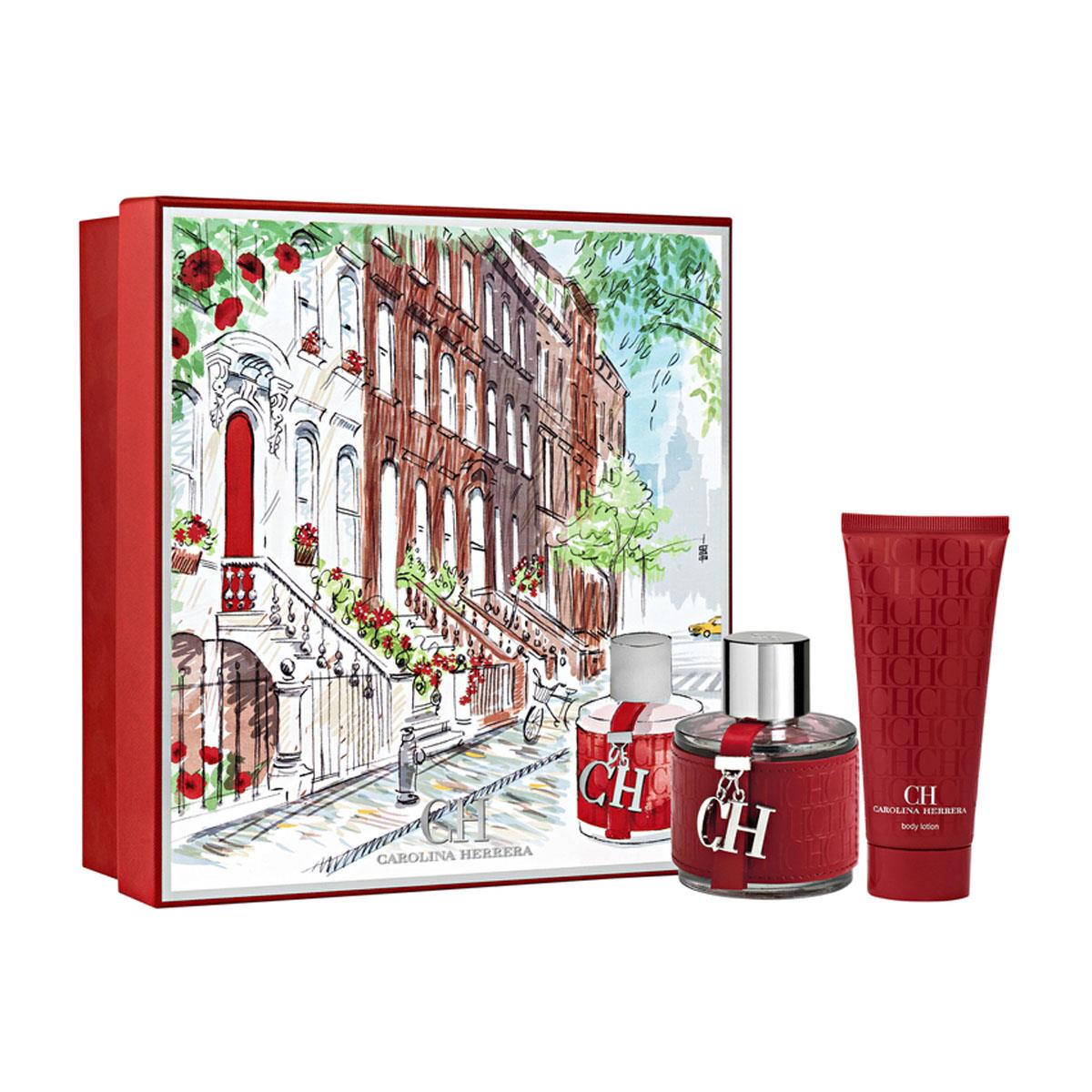 Coffret Carolina Herrera CH Feminino Eau de Toilette 100 ml + Body