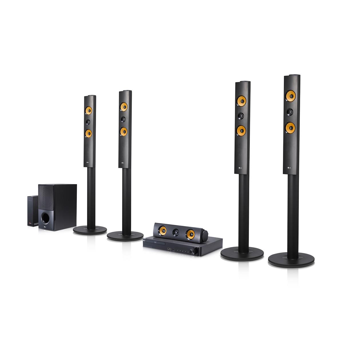 Home Theater LG LHB755W 1200W, 5.1 canais, BluRay 3D, Bluetooth e WiFi