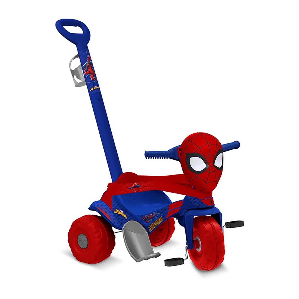 Triciclo Infantil Bandeirante Motoban Premium - Pedal e Passeio com Aro -  Homem Aranha