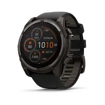 Garmin Monitor Cardíaco De Pulso Com GPS Fenix 8X Safira Carbon Titânio C/ Pulseira Preta/Cinza 010-02907-11