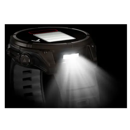Garmin Monitor Cardíaco De Pulso Com GPS Fenix 8 Safira Carbon Titânio C/ Pulseira Preta/Cinza 010-02904-21