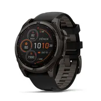 Garmin Monitor Cardíaco De Pulso Com GPS Fenix 8 Safira Carbon Titânio C/ Pulseira Preta/Cinza 010-02904-21