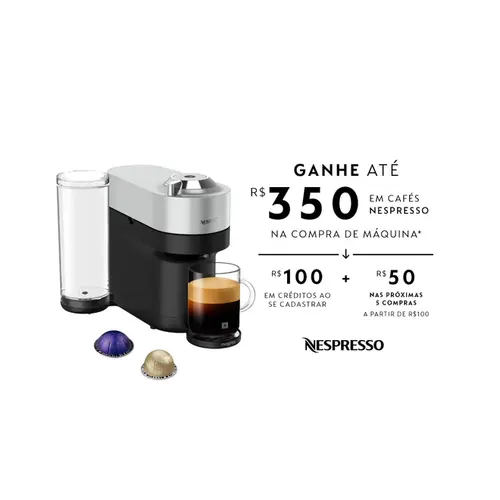 Nespresso Cafeteira Vertuo Pop+ Prata GDV6-BR-SI-NE 127V