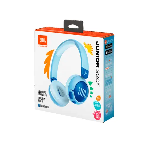 JBL Fone de Ouvido Infantil Bluetooth JR320 Branca/Azul