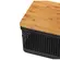 Ou Cesto Organizador Grid Com Tampa De Bambu 8 Litros - Preto