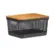 Ou Cesto Organizador Grid Com Tampa De Bambu 8 Litros - Preto