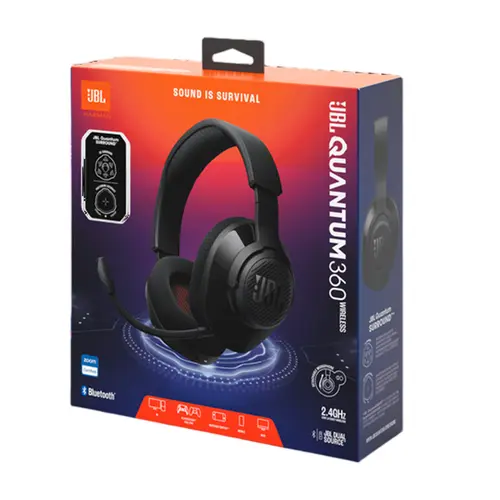 JBL Fone de Ouvido Com Microfone Quantum 360 Preto