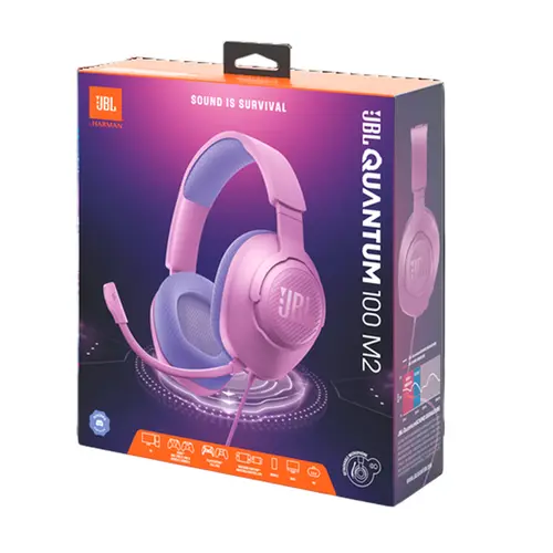 JBL Fone de Ouvido Com Microfone Quantum 100M2 Roxo