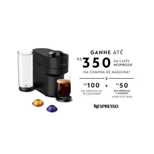 Nespresso Cafeteira Vertuo Pop+ Edição Limitada Preta GDV6-BR-MB-NE 127V