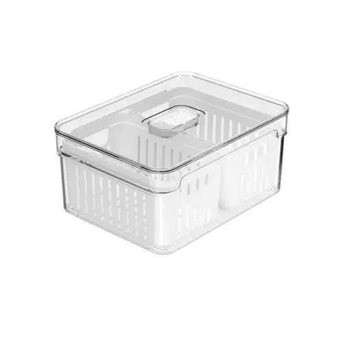 Ou Organizador Clear Fresh 2,2l Com 2 Cestos Natural