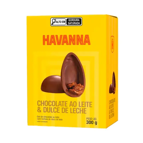 Havanna Ovo De Chocolate Ao Leite C/ Recheio De Doce De Leite 300g