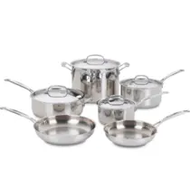 Cuisinart Conjunto De Panelas 10 Peças Chefs Classic Aco INOX 77-10P1