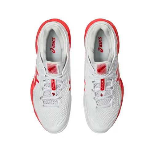 Asics Tênis Masculino FF 3 Novak Rolland Garros Branco/Vermelho