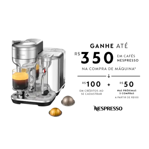 Nespresso Cafeteira Vertuo Creatista GCV5-BR3-ME-NE-220V