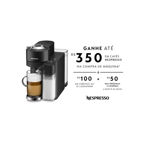 Nespresso Cafeteira Vertuo Lattissima Preta GDV5-BR3-BK-NE-220V