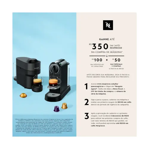 Nespresso Cafeteria Pixie Redesign Azul Escuro D62-BR-BL-NE-127V