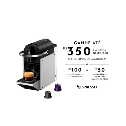 Nespresso Cafeteira Pixie Redesign Prata D62-BR3-SI-NE-220V