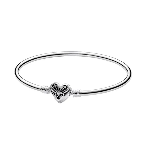 Pandora Bracelete Moments Heart & Butterfly Bangle 592593C01-19