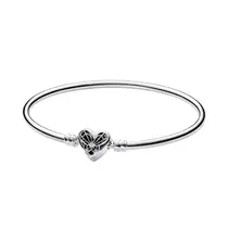 Pandora Bracelete Moments Heart & Butterfly Bangle 592593C01-19