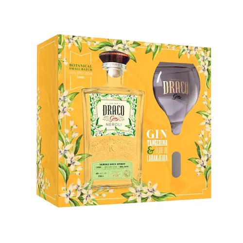 Draco Kit Gin Neroli 750ml + Taca Personalizada