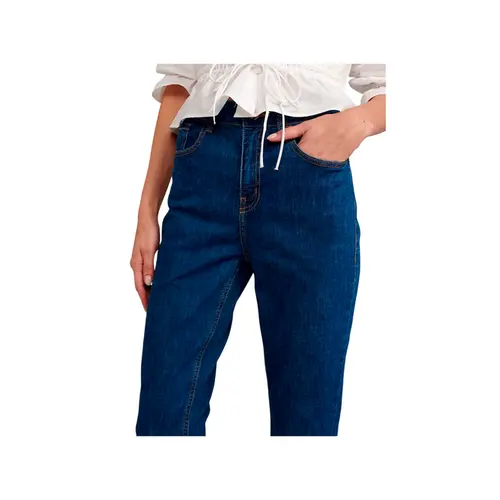 Le Lis Calça Paula Reta Curta Jeans Médio