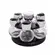Wolff Conj. C/ 6 Potes Vidro E Tampa Plastico Com Base Giratoria Preto