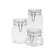 Bormioli Rocco Jogo 3 Potes Porta Alimentos Fido 500ml/1l/1.5l