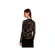 Le Lis Blusa Tule Rafaela Bicolor Bege e Preto