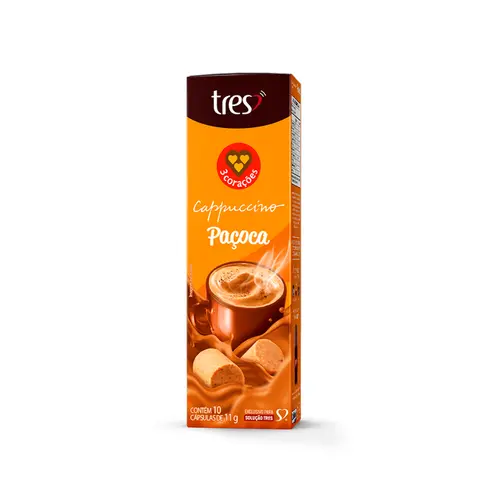 Três Corações Cápsulas Cappuccino Paçoca C/ 10 Caps