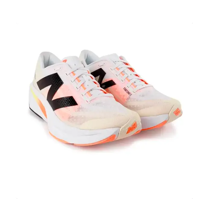 New Balance Tenis M Fuelcell Rebel V4 Branco/Laranja