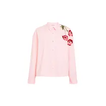 Le Lis Camisa Floral Listrado Com Bordado
