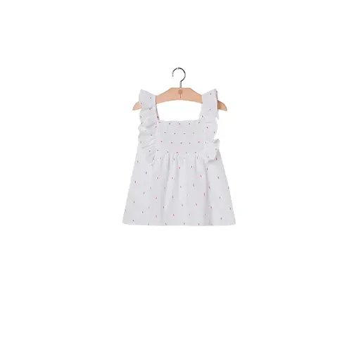 Le Lis Petit Regata Lana Off White Com Detalhes Rosa