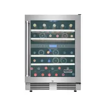 Tecno Adega 43 Garrafas 136L Dual Zone Abertura Direita Professional Inox 220v