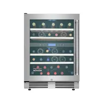 Tecno Adega 43 Garrafas 136L Dual Zone Abertura Esquerda Professional Inox 220v
