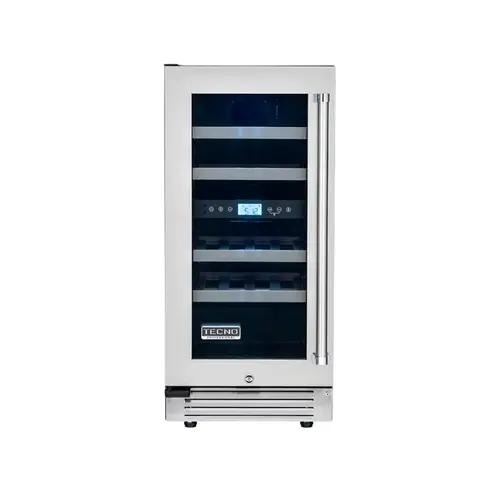Tecno Adega 23 Garrafas 80L Abertura Esquerda Inox 220v