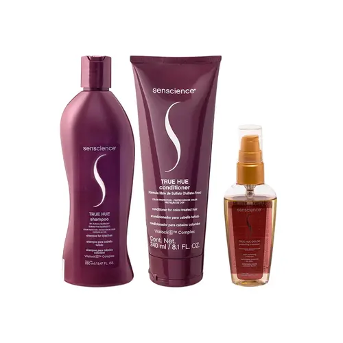 Senscience Coffret Shampoo & Condicionador True Hue 120ml/240ml + Leave-In Color Protecting 55ml