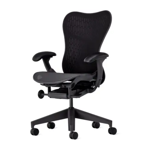 Herman Miller Cadeira Mirra 2 Butterfly Grafite/Grafite Com Glides (Rod. Na Caixa)