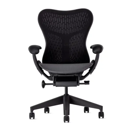 Herman Miller Cadeira Mirra 2 Butterfly Grafite/Grafite Com Glides (Rod. Na Caixa)