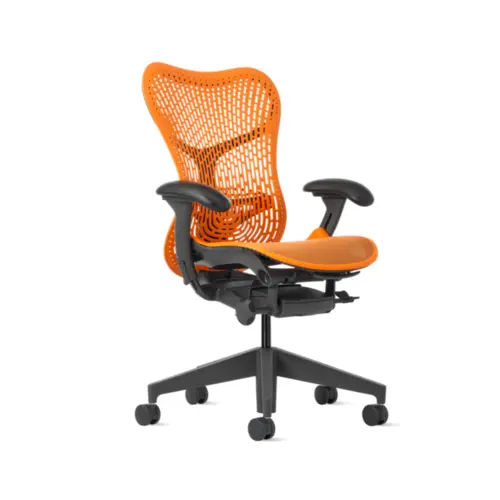 Herman Miller Cadeira Mirra 2 Triflex Laranja Preta