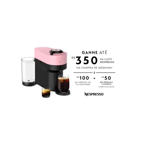 Nespresso Cafeteira Vertuo Pop Rosa Candy 127v