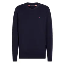 Tommy Hilfiger Sweater Masc Wcc Signature V Neck Azul