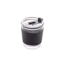 Wolff Copo De Vidro Com Cinta de Silicone Preto 350ml