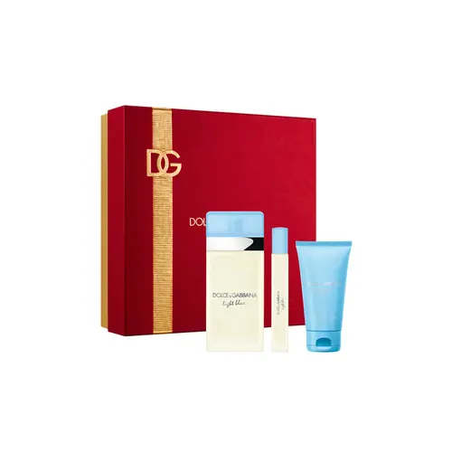 Dolce & Gabbana Coffret Ligth Blue Femme EDT 100ml + Body Cream 50ml + Mini 10ml