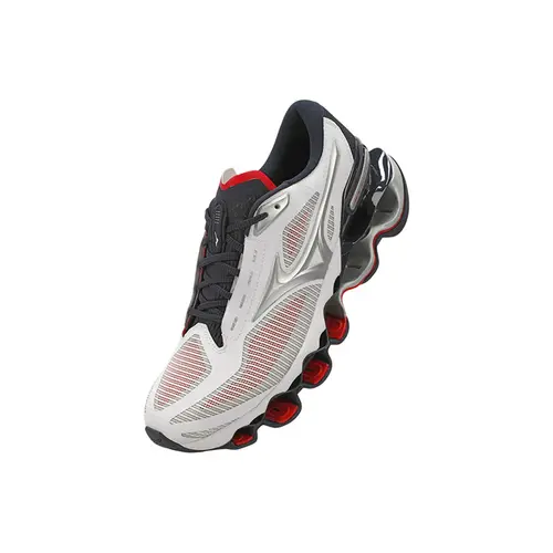 Mizuno Tênis Masculino Wave Prophecy 15 Preto/Branco/Vermelho 102365001 (BCMHVM)
